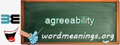 WordMeaning blackboard for agreeability